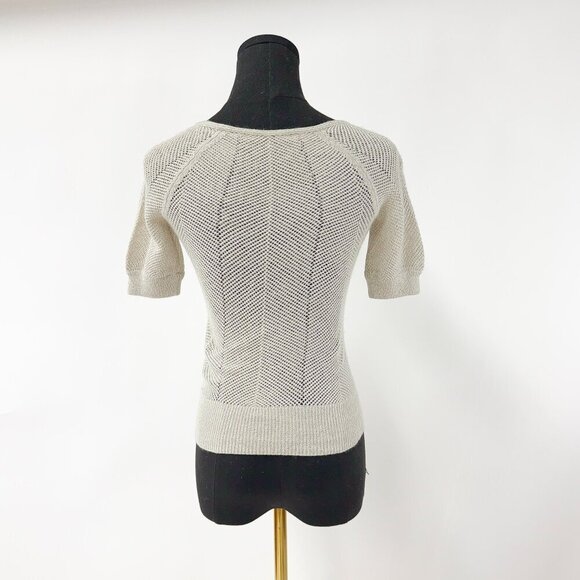 ARMANI EXCHANGE SMALL SHEER KNIT TOP T SHIRT - Picture 5 of 9